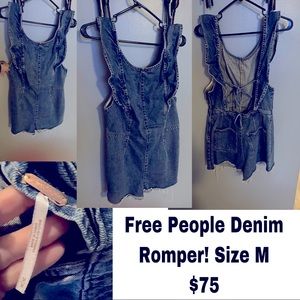 Free People Denim Romper!